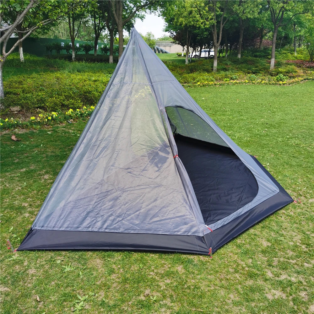 The 2-3 Person Mesh tent,mosquito proof Four three tent,Pyramid firewood stove tent supporting inner tent,Tingxue 320