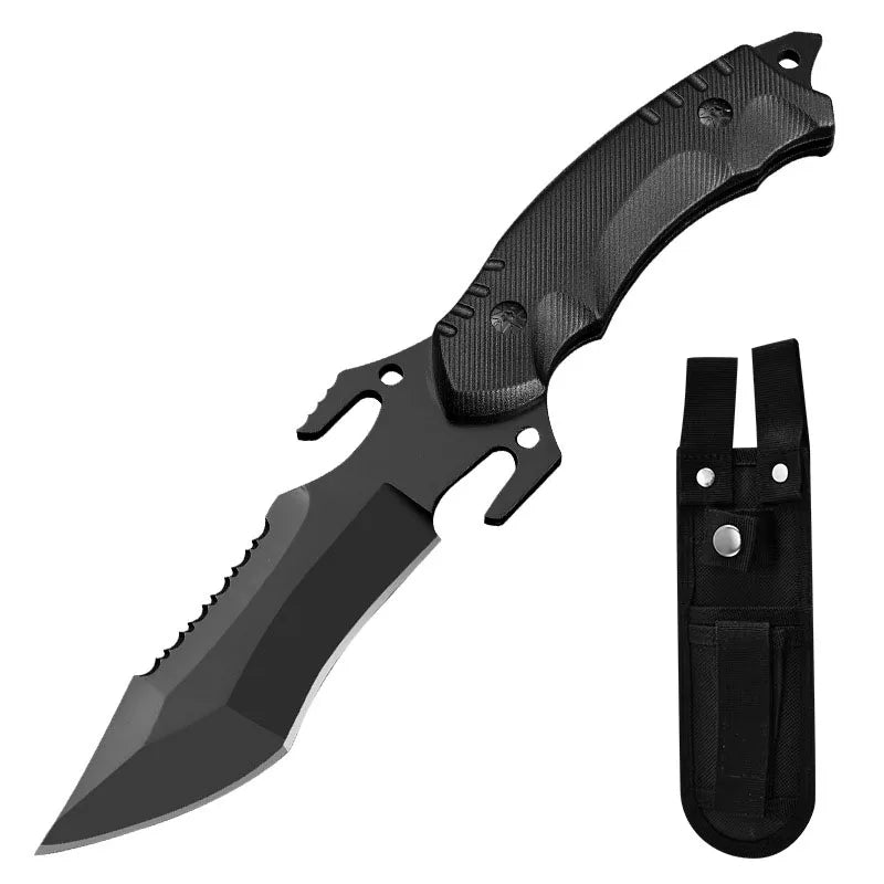 Straight knife outdoor tool portable pocket knife survival knife military knife outdoor hunting tactics high hardness survival