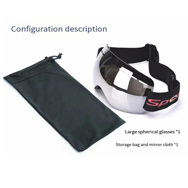 Ski Goggles Winter Snow Sports Goggles Double Layers Anti-Fog Outdoor Snow Snowboard Glasses for Men Women Protection Ski Mask