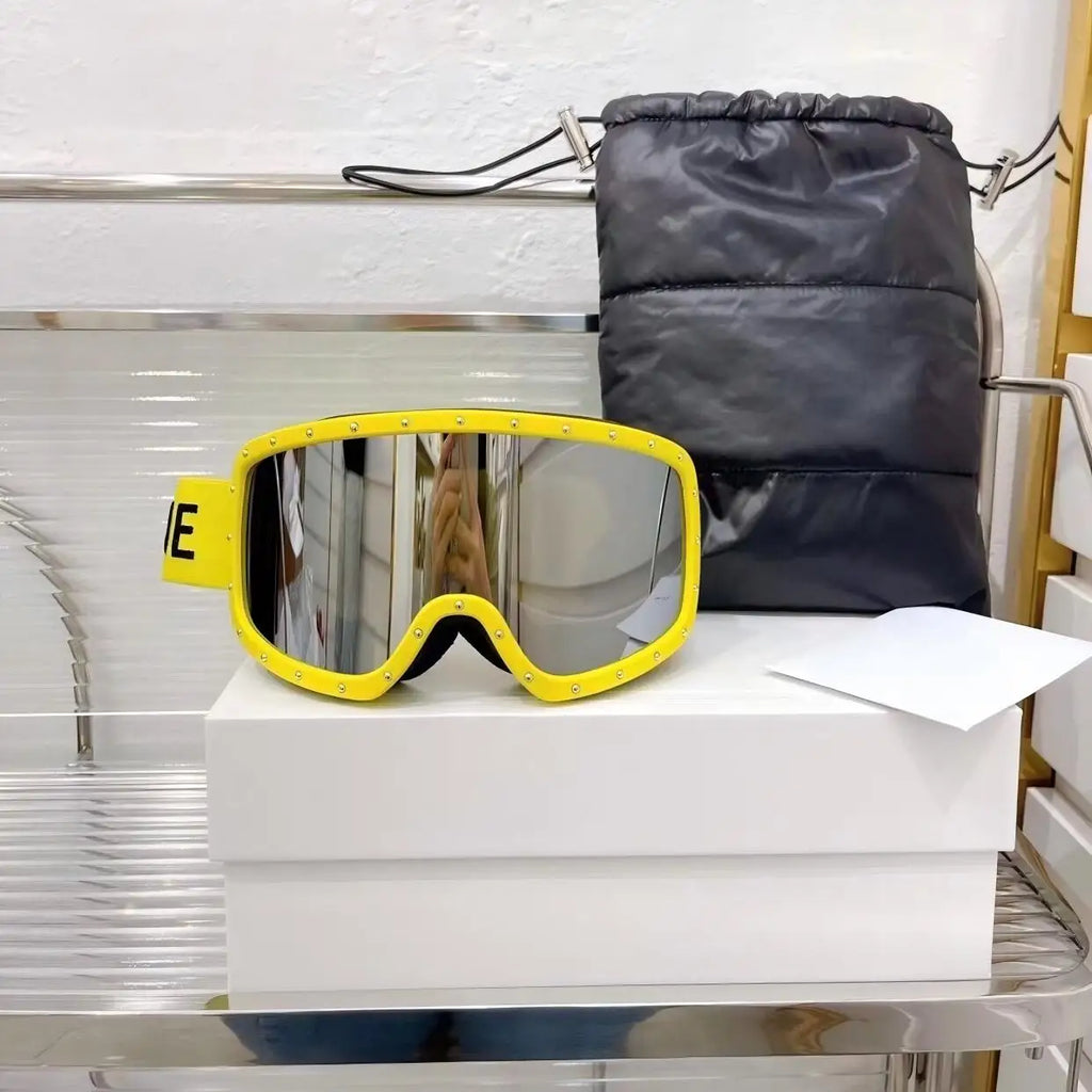 Winter Sports Ski Goggles, Windproof and Anti-fog, Luxury Couple's Ski Goggles with UV Protection, Outdoor Skiing Equipment.