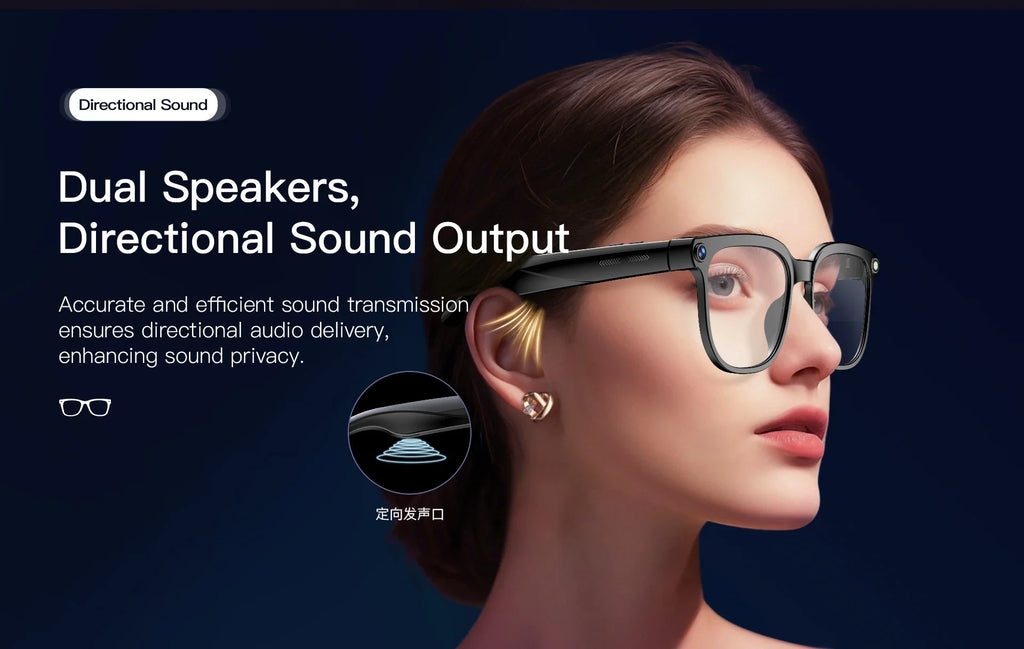 2026 AI Smart Glasses with 8MP Camera Video Recording 100+ Languages Translation Bluetooth Call Music Play Sunglasses Men Women