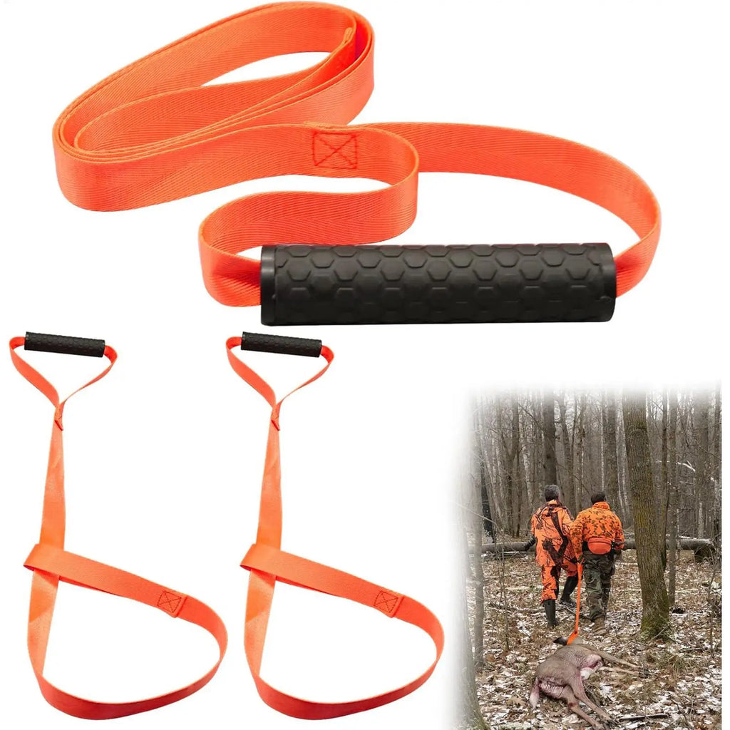 Durable Deer Drag Harness Hunting Deer Belt with Handle Portable Puller Dragging Pull Rope Multipurpose Band for Outdoor Farm