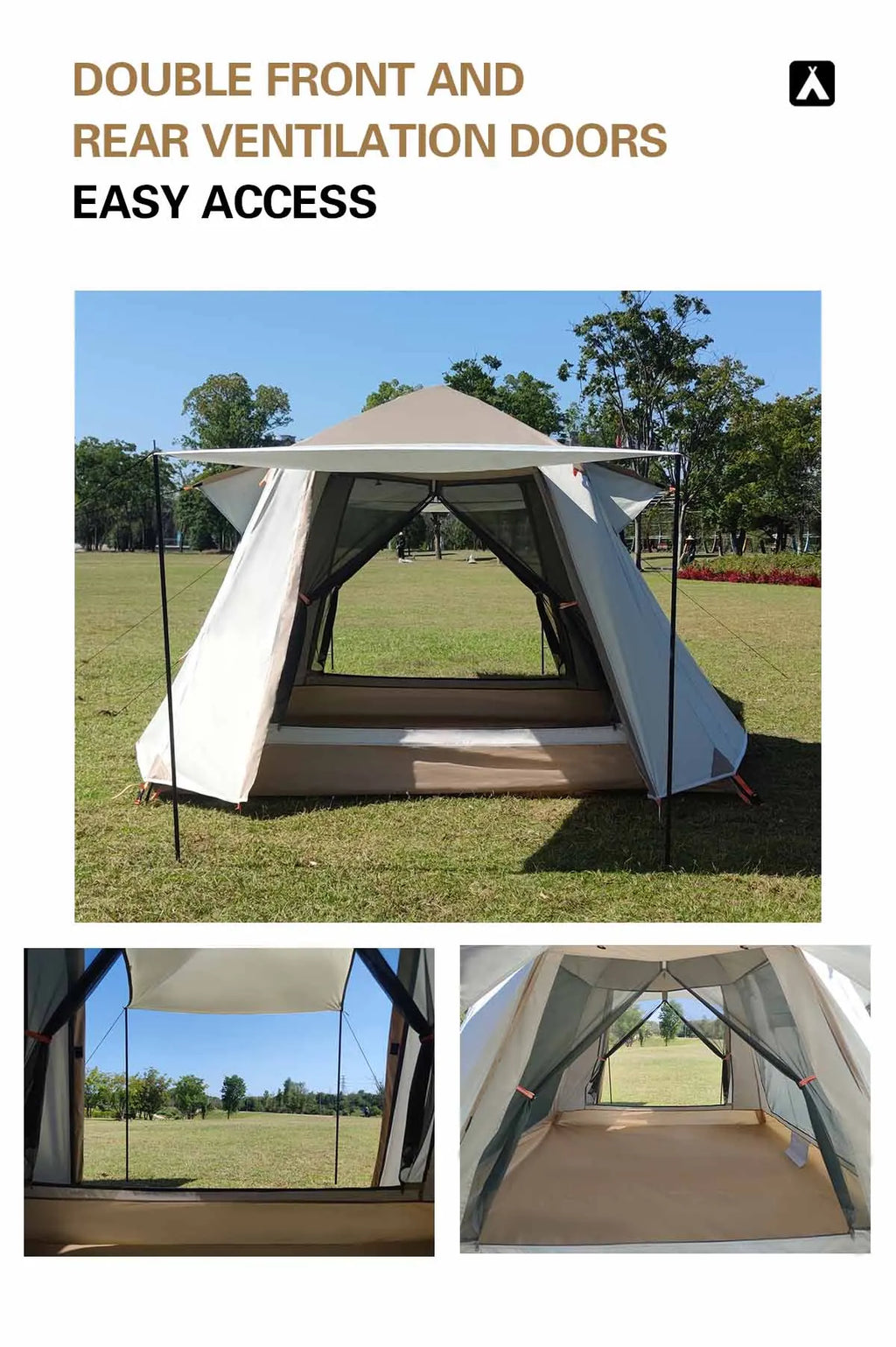 New Design Pop up Tent 5-8 Persons Easy Setup in 3 Seconds Camping Tent with Porch Automatic Folding Waterproof Tent