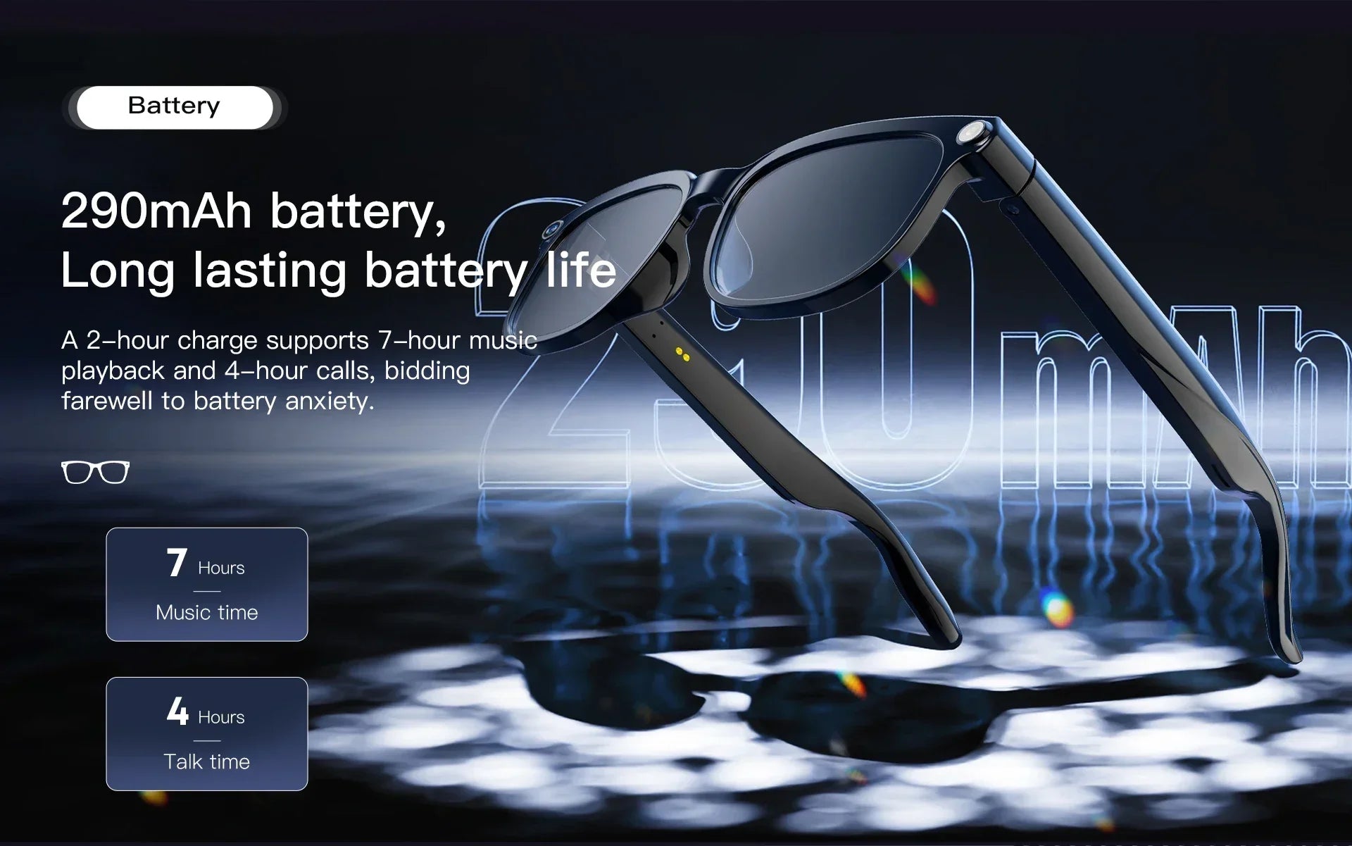 2026 AI Smart Glasses with 8MP Camera Video Recording 100+ Languages Translation Bluetooth Call Music Play Sunglasses Men Women