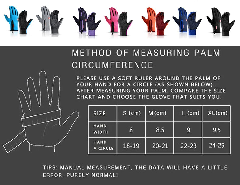 Thermal Winter Gloves For Men Women Touchscreen Warm Outdoor Cycling Driving Motorcycle Gloves Windproof Non-Slip Womens Gloves