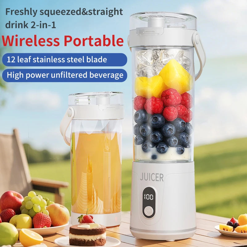 Portable Blender Cup, Electric USB Juicer Blender, Mini Blender, Portable Blender for Shakes and Smoothies