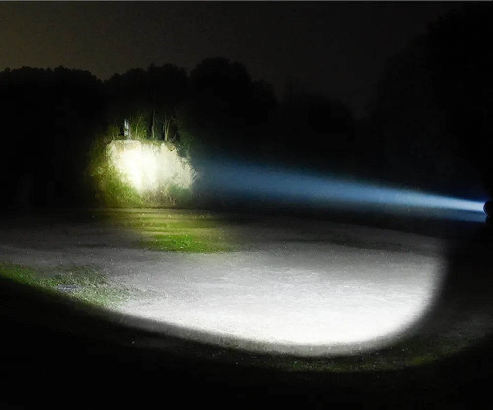 LED Tactical Hunting Flashlight USB Rechargeable Waterproof Torch Lamp Professional Shooting Night Scout Lights Set