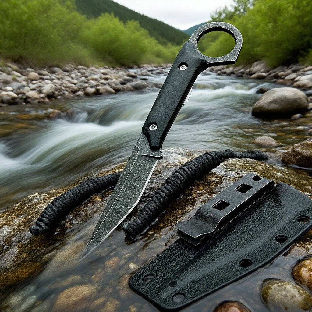 Multi-Purpose Wilderness Survival Adventure Straight Knife Portable Outdoor Camping Hunting Self Defense Utility Pocket Knife
