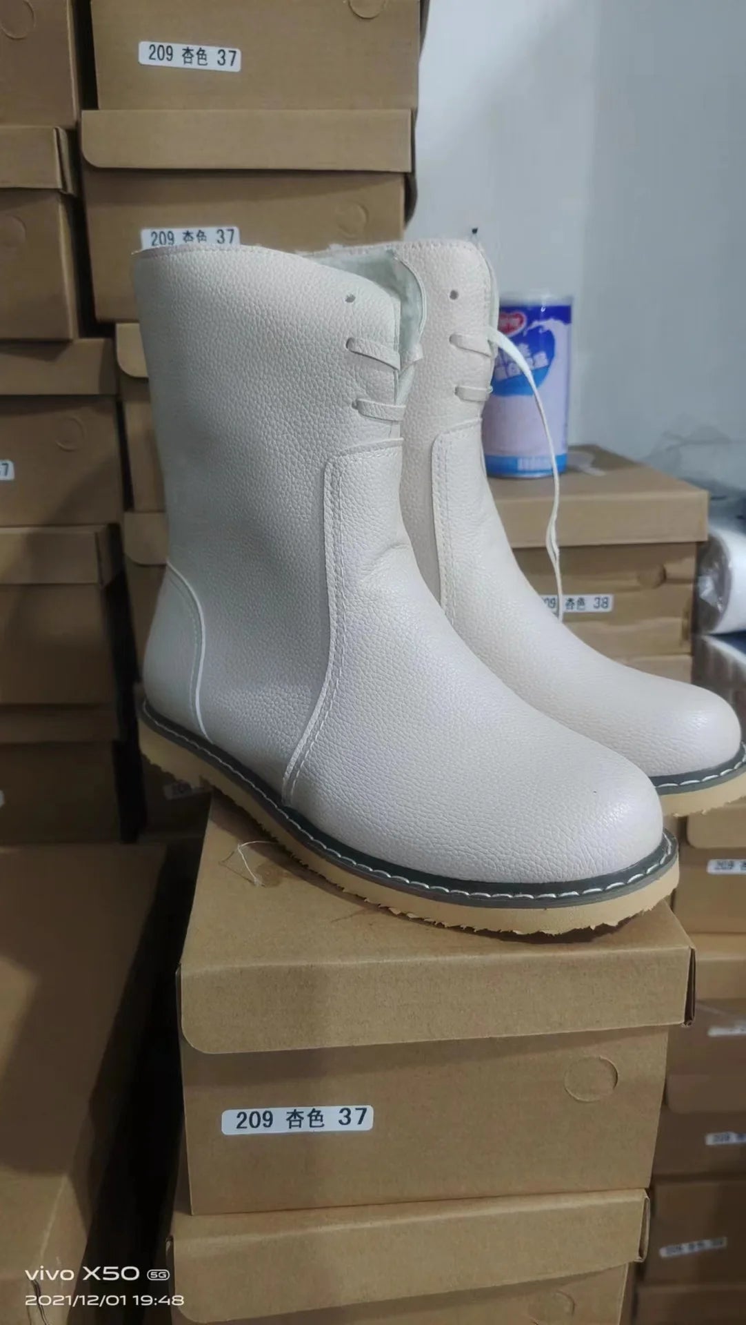 Women's Winter Boots 2025 New PU Leather Women Boots Comfortable Flat Fleece Warm Shoes Women's Ankle Boots Female Footwear