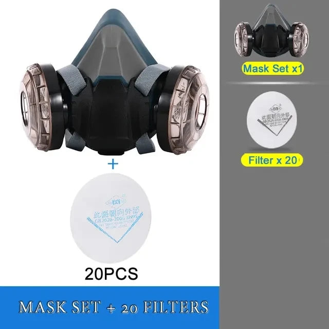 6502 Dust Mask Half Face Dual Cotton Filters Dust Pollen Filtering For Polishing Pm2.5 Safety Protection Silica Gel Respirator