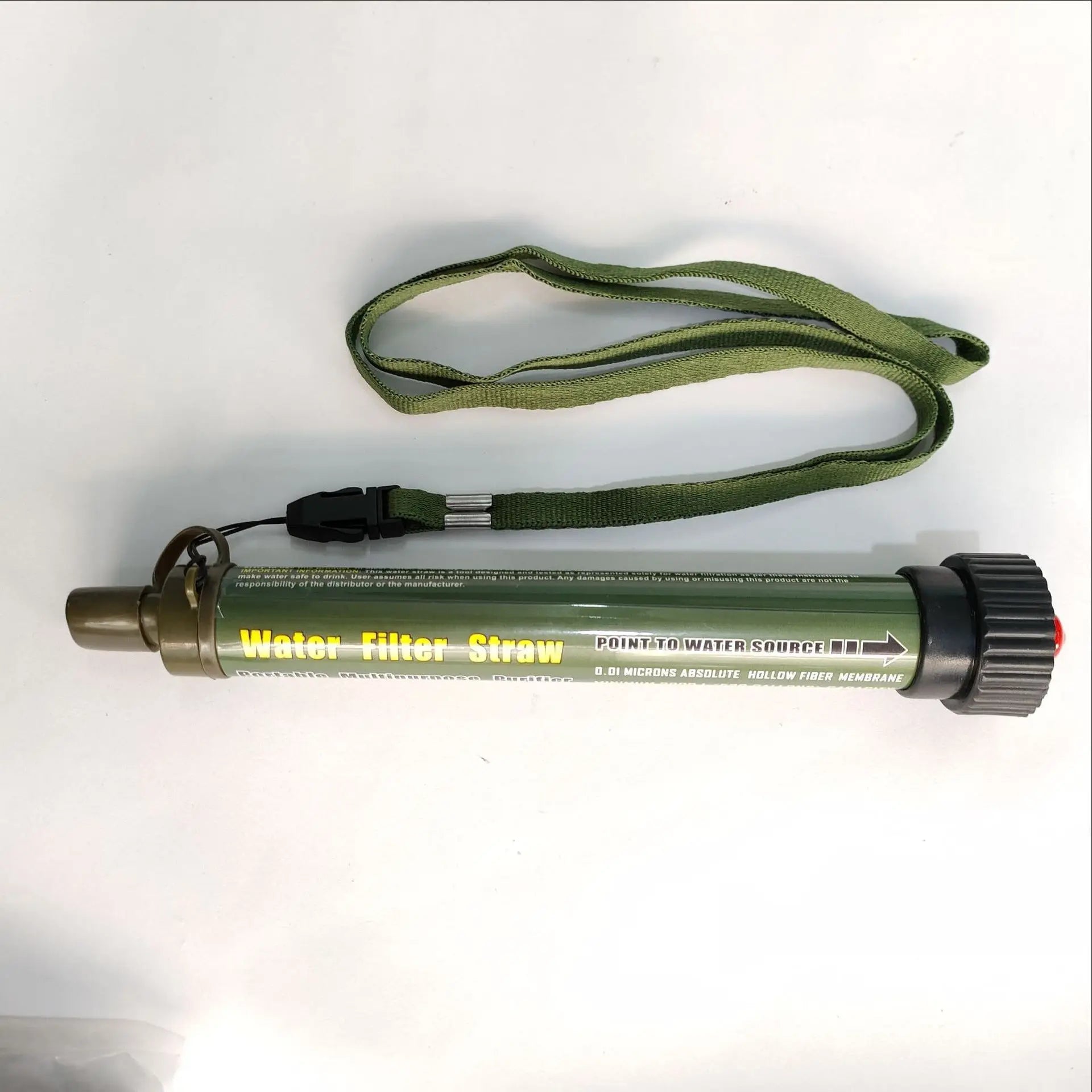 Personal Straw Water Filter Survival Filtration Portable Gear Water Filter for Drinking Hiking Camping Travel Hunting Fishing