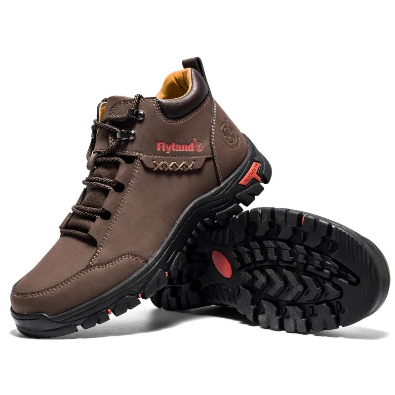 FLYLAND Fashionable Casual Men's Shoes High Top Outdoor Sports Shoes Comfortable And Safe Ankle Boots
