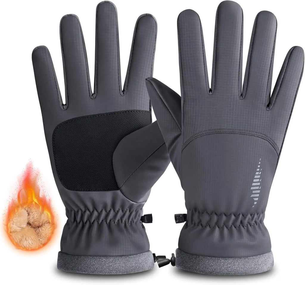 Winter Waterproof Warm Gloves Outdoor Sports Ski Snow Windproof for Cold Weather Thermal, for Fishing Hiking Hunting Cycling