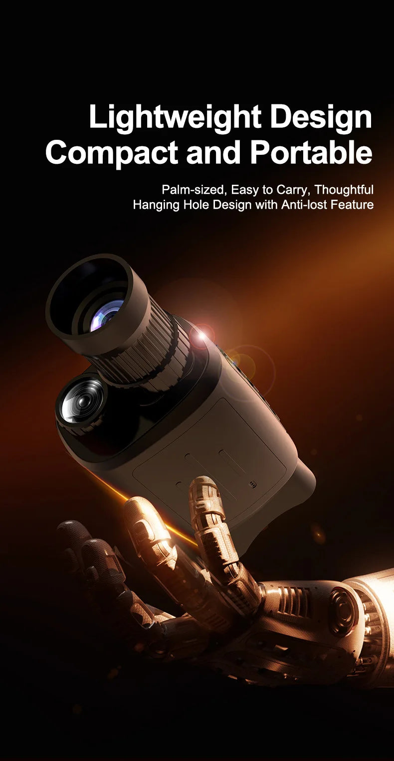 16X HD Digital Night Vision Monocular - 200M Viewing Range, IR Infrared, Photo Capture, for Hunting Outdoor Surveillance