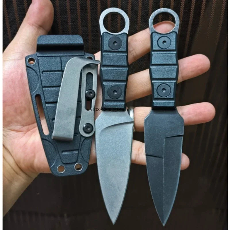 Camping Adventure Portable Straight Knife with K-sheath Outdoor EDC High Hardness Survival Knife for Outdoor Activities