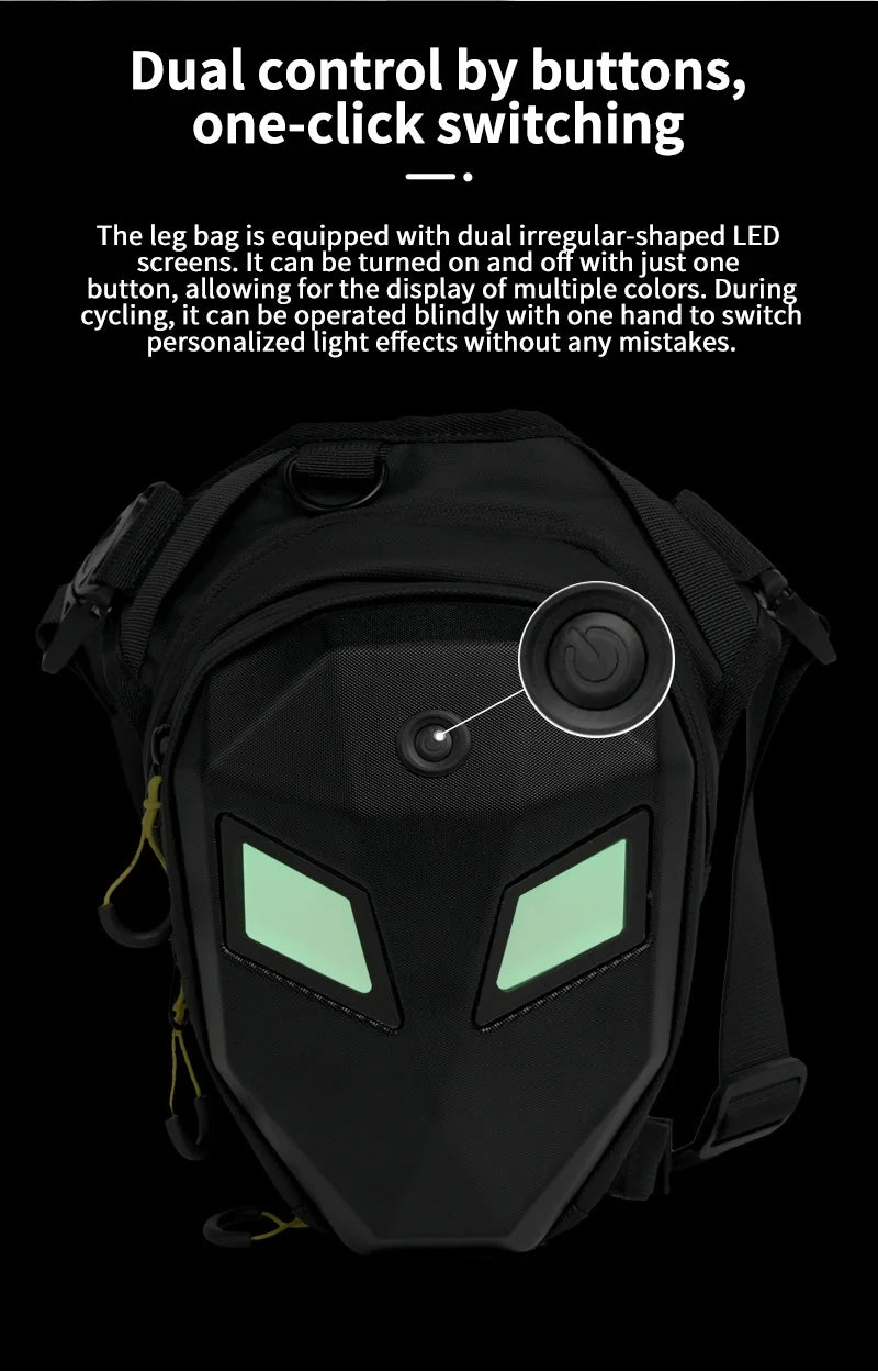 LED Riding Leg Bag Motorcycle Bike DIY pixel screen Single Cross Shoulder Waterproof Outdoor bag Loy Traveler S7-1 FireEye S8-1