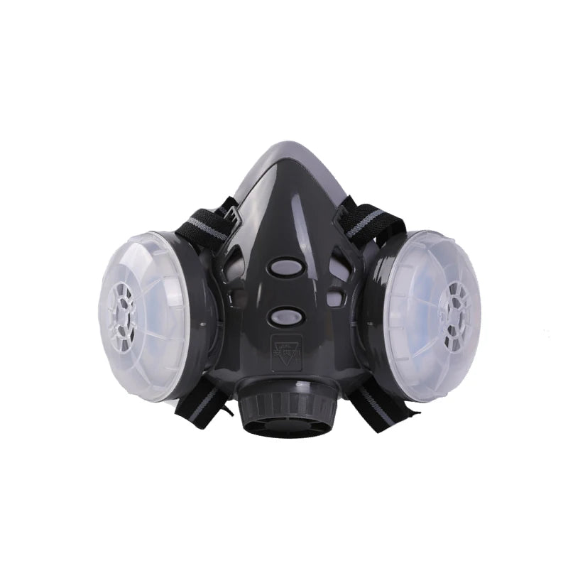 Half Face Dust Mask Dual Filter Dust-proof Respirator Reusable Mask For Work Safety Carpenter Builder Polishing Daily Protection