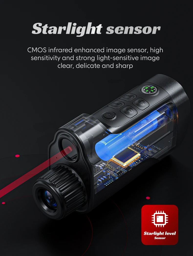 1080P Monocular Infrared Night Vision Device 10X Zoom Day Night Use Photo Video 800M Full Dark Viewing For Hunting Boating