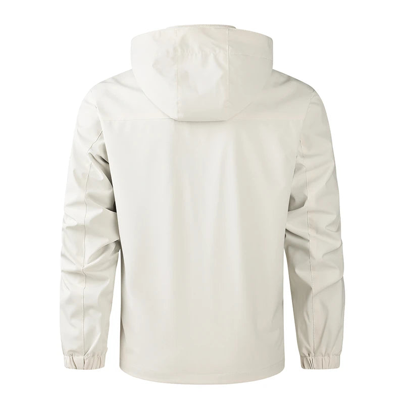 Fashion Men's Casual Windbreaker Jackets Hooded Jacket Man Waterproof Outdoor Soft Shell Winter Coat Clothing Warm Fleece Thick
