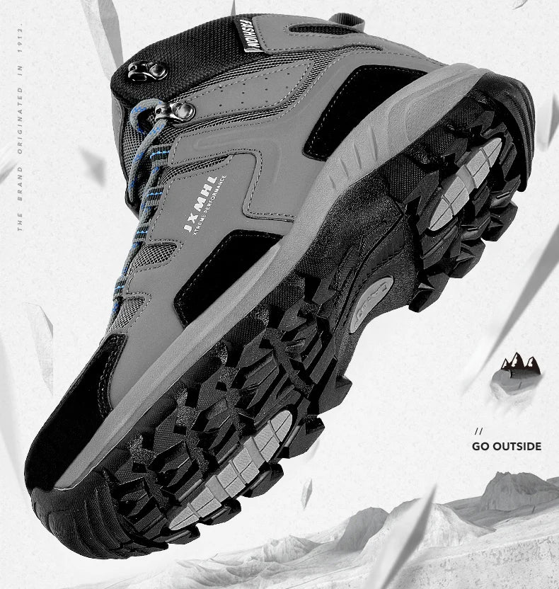 Couple Hiking Shoes Men Mountain Climbing Trekking Boots Women Non-slip Outdoor Work Ankle Boots Unisex Walking High top Boots