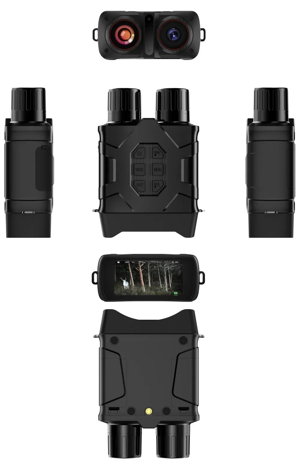 NV016 WiFi Binoculars 5K UHD Night Vision 4Inch Screen 52MP 10X Digital Zoom Low/No Light Vision Telescope for Hunting Camping