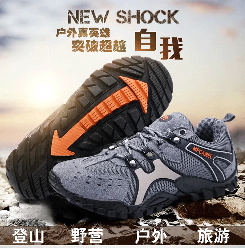 Hot Sale Brand Men Hiking Shoes Breathable Outdoor Mountain Trekking Shoes Men Climbing Hunting Sneakers Non-Slip Sport Footwear
