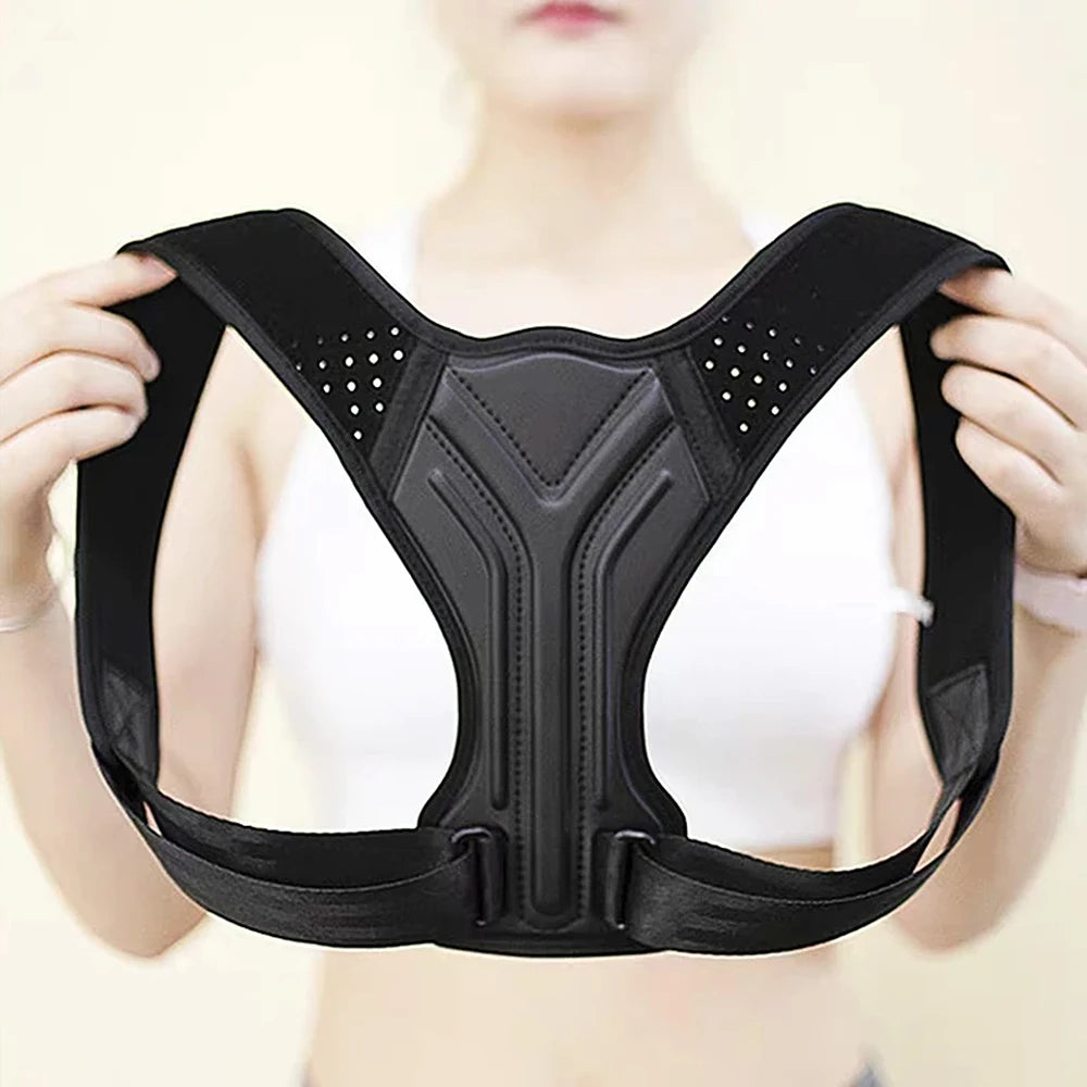 WOMENS Adjustable Back Shoulder Posture Corrector Belt Clavicle Spine Support Reshape Your Body Home Office Sport Upper Back Neck Brace
