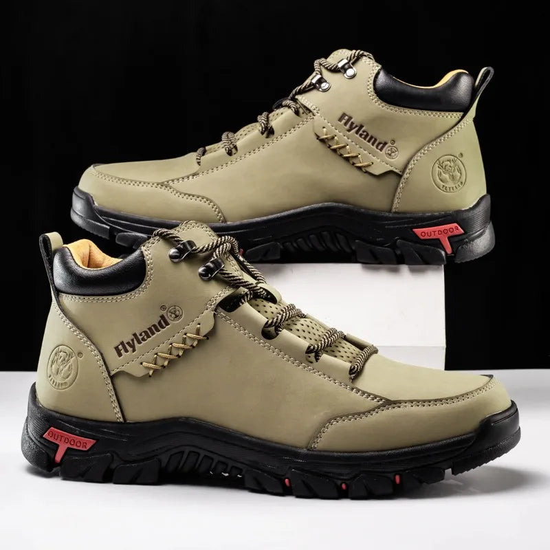 FLYLAND Fashionable Casual Men's Shoes High Top Outdoor Sports Shoes Comfortable And Safe Ankle Boots