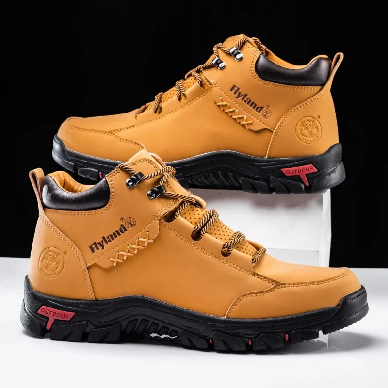 FLYLAND Fashionable Casual Men's Shoes High Top Outdoor Sports Shoes Comfortable And Safe Ankle Boots