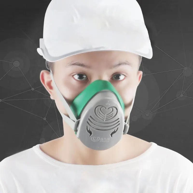 Dustproof Mask Self-Priming Filter Dust Half Mask Respirator Face Mask Suitable for Paint House Decoration Grinding Dust Spray