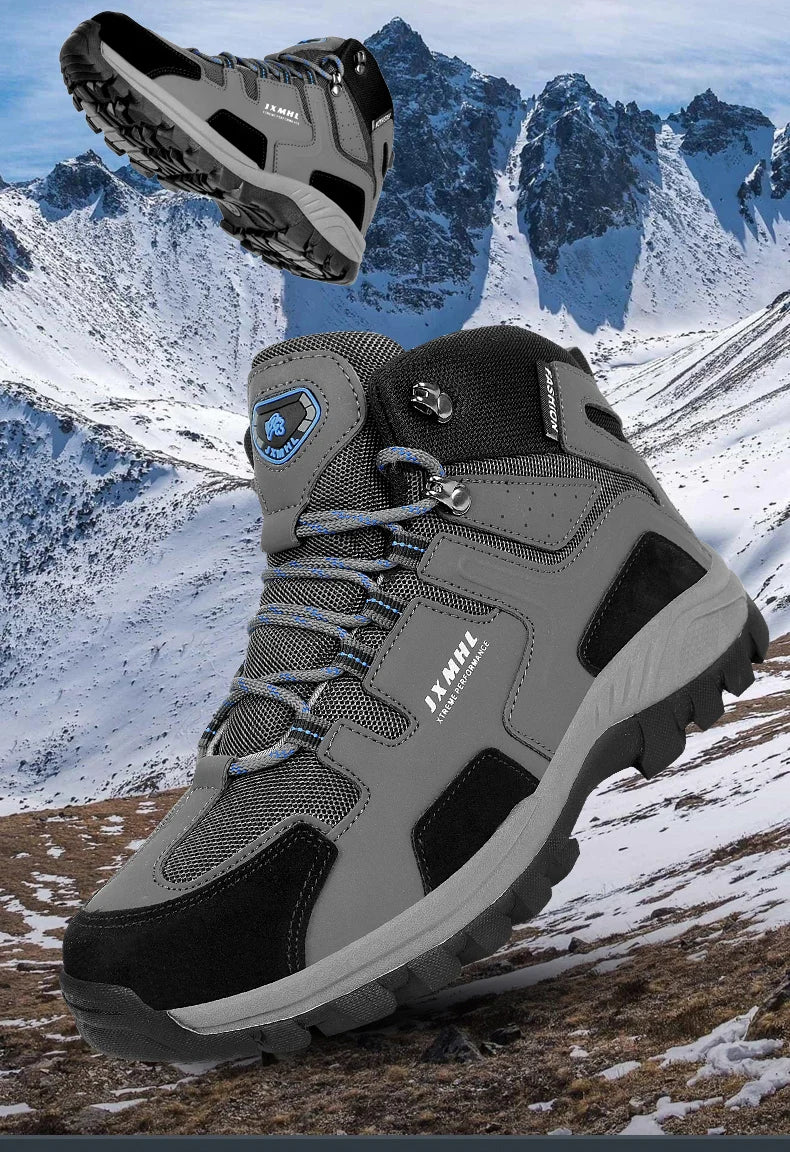 Couple Hiking Shoes Men Mountain Climbing Trekking Boots Women Non-slip Outdoor Work Ankle Boots Unisex Walking High top Boots