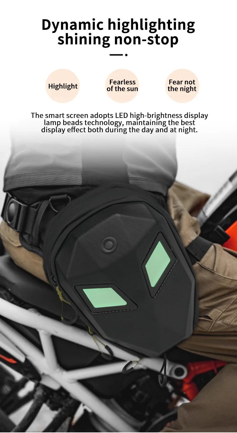 LED Riding Leg Bag Motorcycle Bike DIY pixel screen Single Cross Shoulder Waterproof Outdoor bag Loy Traveler S7-1 FireEye S8-1