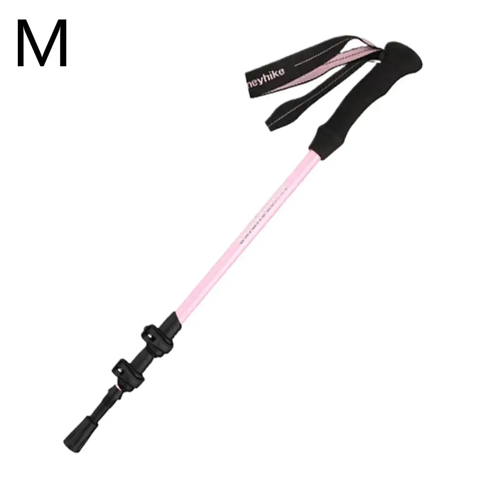 Mountaineering Stick - Carbon Fiber Telescopic Three-section Outdoor Hiking Stick Outdoor Lockable Handrail For Walking