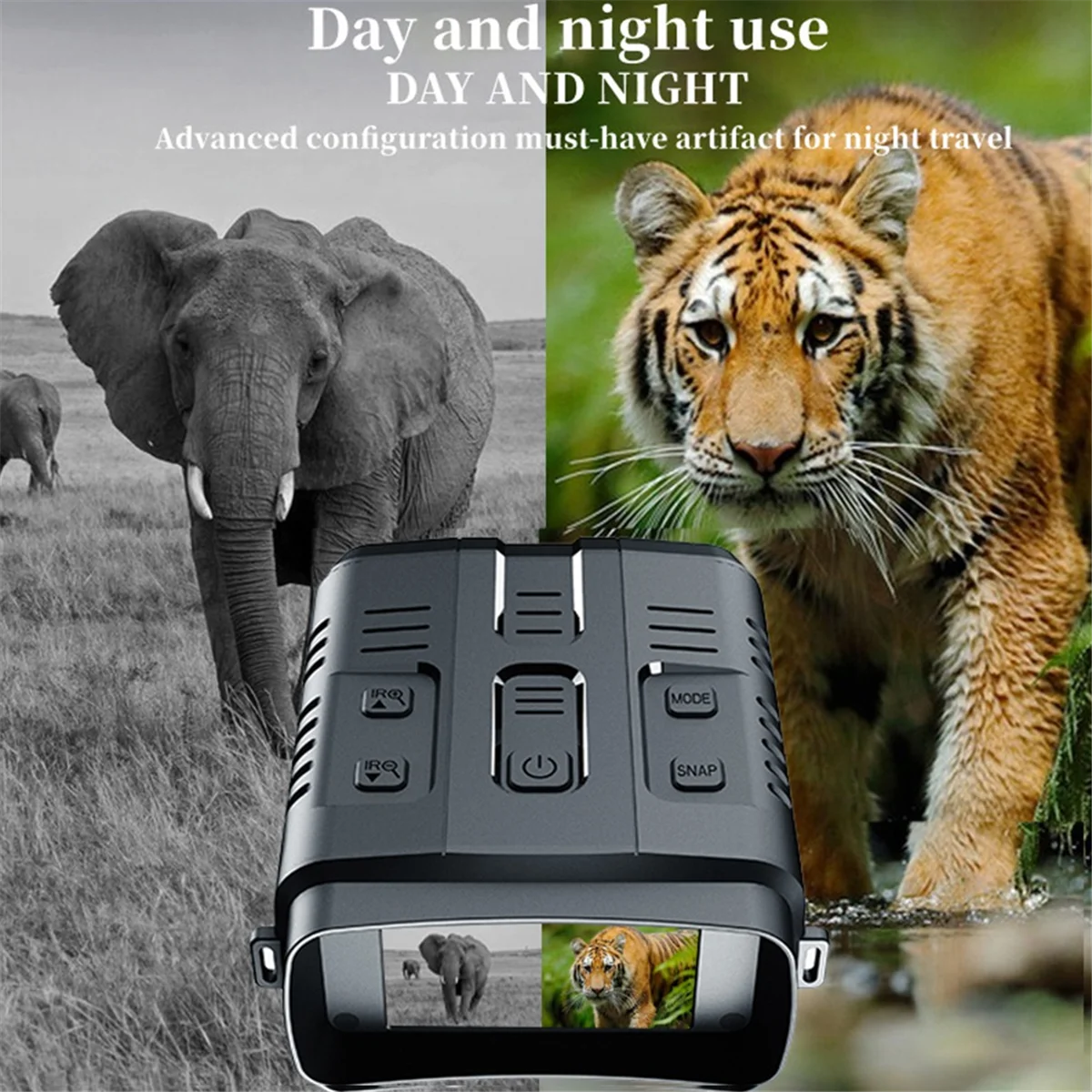 A04I N009 4K HD Binoculars Night Vision Infrared 2160P HD Outdoor Camping Hunting Night Vision Goggle Day Night Dual Use 800M