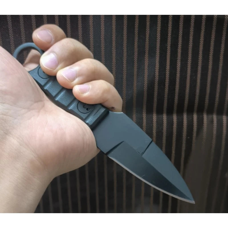 Camping Adventure Portable Straight Knife with K-sheath Outdoor EDC High Hardness Survival Knife for Outdoor Activities