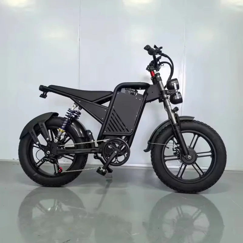 E-bike 20-inch double shock absorber, 1500W 48V 30AH endurance electric bicycle，leisure and entertainment off-road electric bike