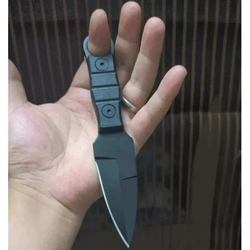 Camping Adventure Portable Straight Knife with K-sheath Outdoor EDC High Hardness Survival Knife for Outdoor Activities