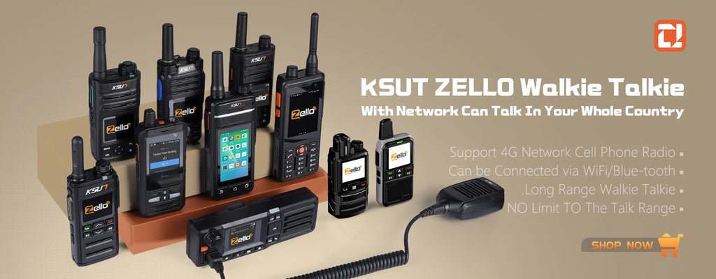 Long Range Walkie Talkie 4g Network  Android Internet Wifi Compatible With ZELLO App 100KM Global POC Radio Station KSUN ZL10