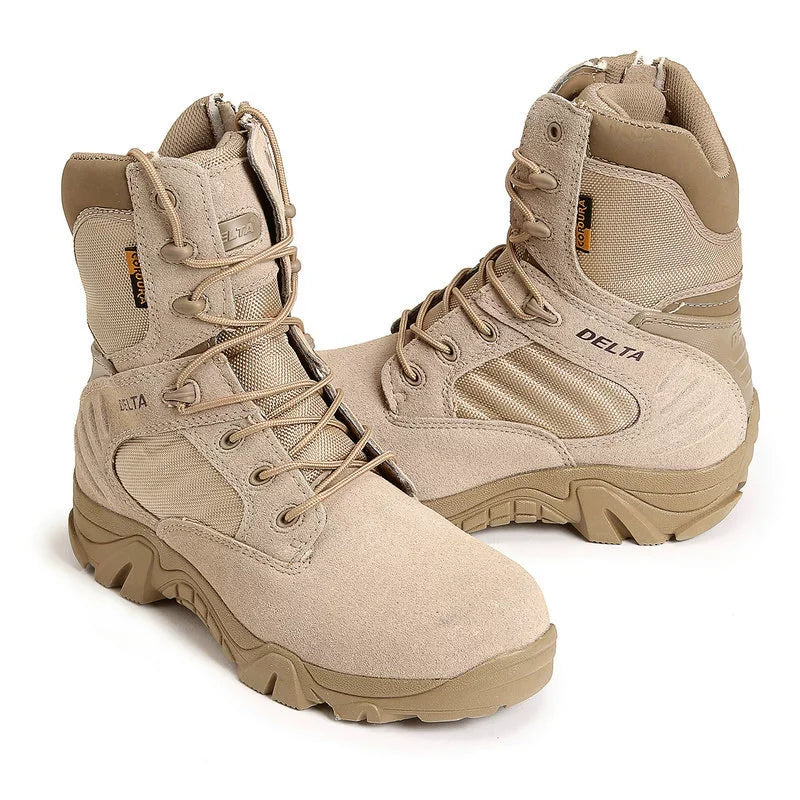 Climbing Outdoor Mens Work Safety Boots Camouflage Desert Boots Combat Training Shoes Outdoor Hiking Boots