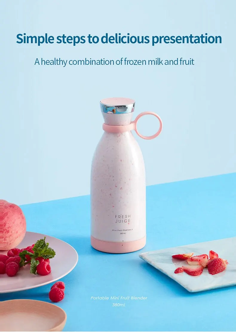 Portable Electric Juicer Blender Usb Mini Fruit Mixers Extractors Food Milkshake Multifunction Juice Maker Smoothies Ice Machine