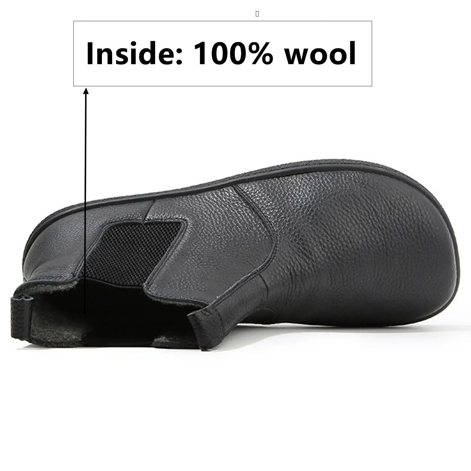 Barefoot Leather Boots With Wool Linning Inside For Women  man Zero Drop Wider Toes Box