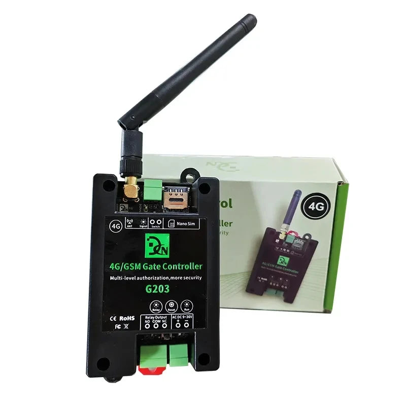 LTE 4G Communication G203 Relay Switch Remote Access Controller Wifi GSM Gate Opener Relay Switch by Free Phone Call and SMS