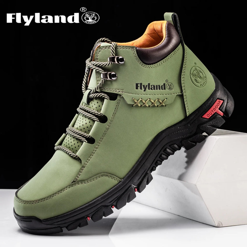 FLYLAND Fashionable Casual Men's Shoes High Top Outdoor Sports Shoes Comfortable And Safe Ankle Boots
