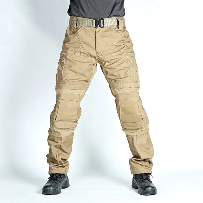 Tactical Casual Pants Mens Waterproof Cargo Trousers Outdoor Multi-Pocket Military Pants Male Hiking Wear-resisting Trousers