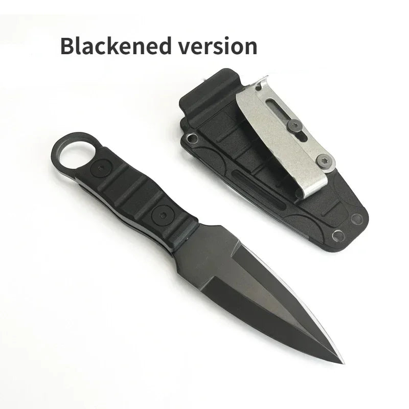 Camping Adventure Portable Straight Knife with K-sheath Outdoor EDC High Hardness Survival Knife for Outdoor Activities