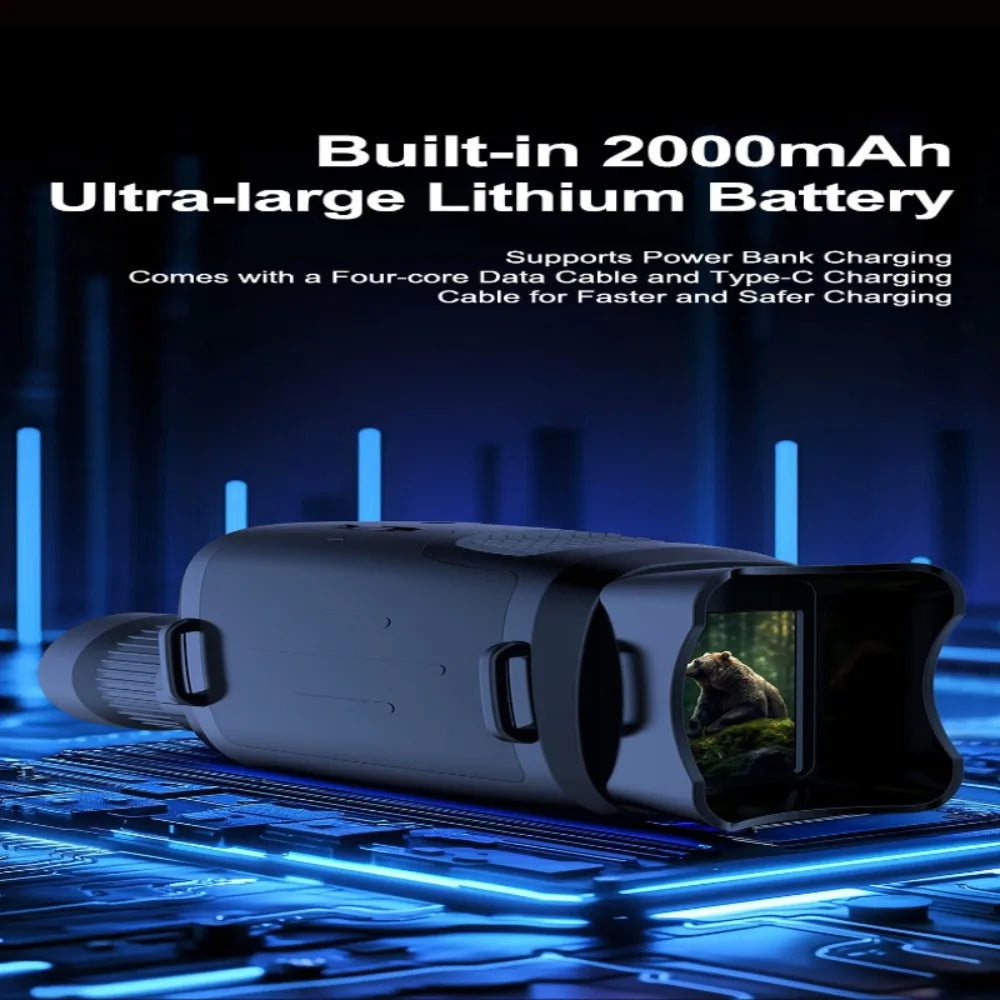 16X HD Digital Night Vision Monocular - 200M Viewing Range, IR Infrared, Photo Capture, for Hunting Outdoor Surveillance