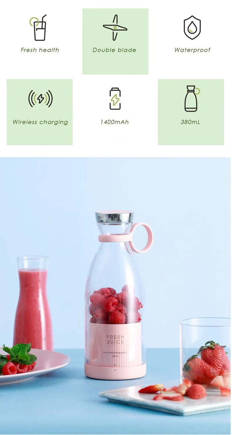 Portable Electric Juicer Blender Usb Mini Fruit Mixers Extractors Food Milkshake Multifunction Juice Maker Smoothies Ice Machine