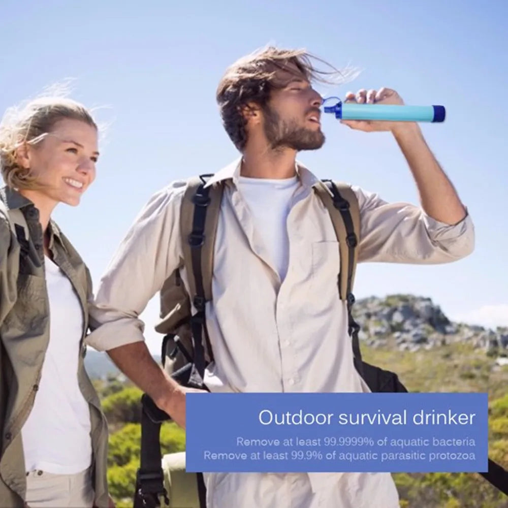 Portable Outdoor Water Purifier,Camping Filter Straw,Outdoor Hiking Emergency Survival Water Filter filtration Straws