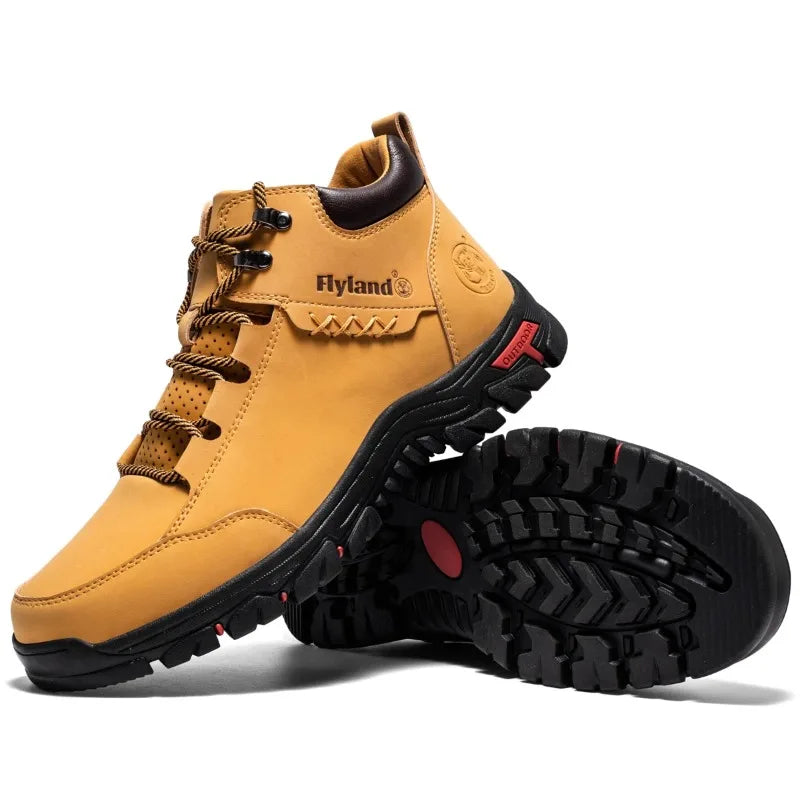 FLYLAND Fashionable Casual Men's Shoes High Top Outdoor Sports Shoes Comfortable And Safe Ankle Boots