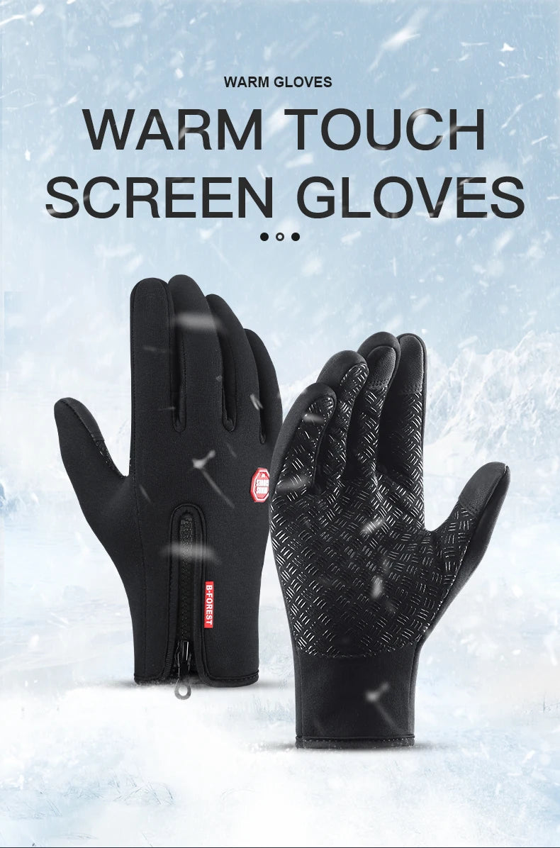 Thermal Winter Gloves For Men Women Touchscreen Warm Outdoor Cycling Driving Motorcycle Gloves Windproof Non-Slip Womens Gloves